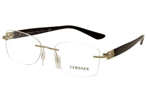 versace clear frame glasses|versace rimless eyeglass frames.